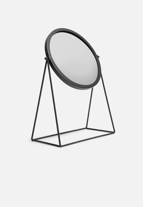 H&S - Round make-up mirror - black