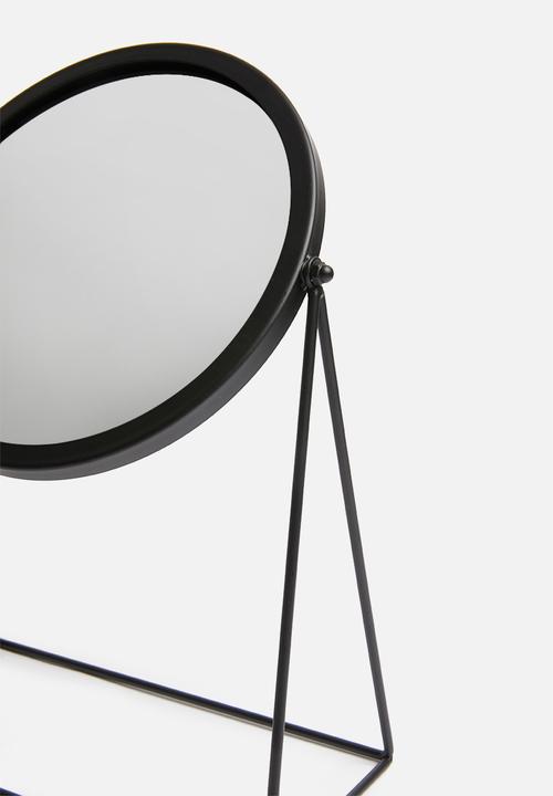 H&S - Round make-up mirror - black