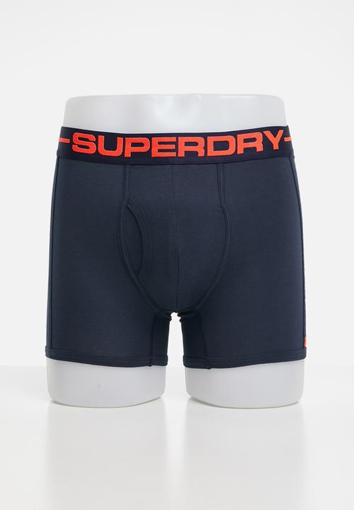 Superdry. - Sport 2 pack boxers - navy & orange 