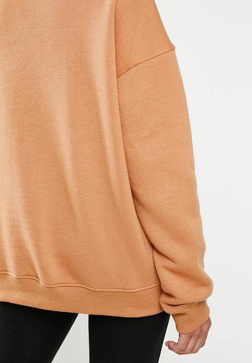 Missguided - Basic oversized sweatshirt - tan