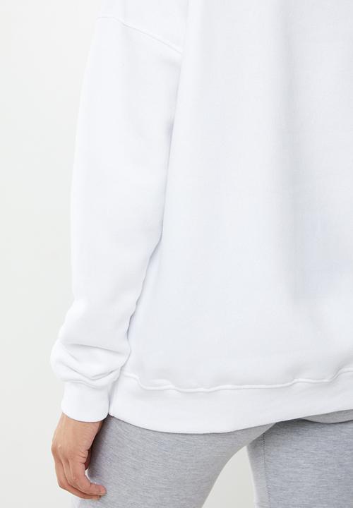 Missguided - Basic oversized sweat - white