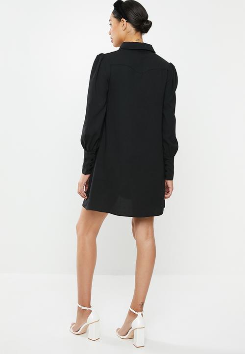 Glamorous - Swing shirt dress - black