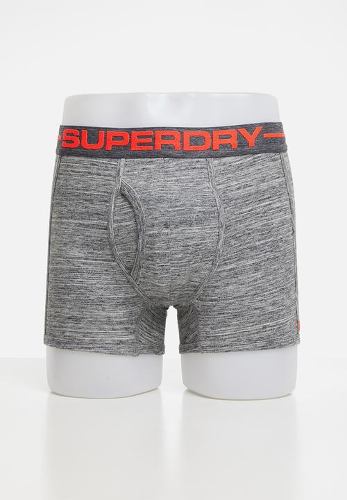 Superdry. - Sport 2 pack boxers - grey & orange 