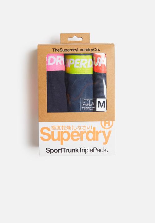 Superdry. - O.l sport 3 pack trunks - navy 