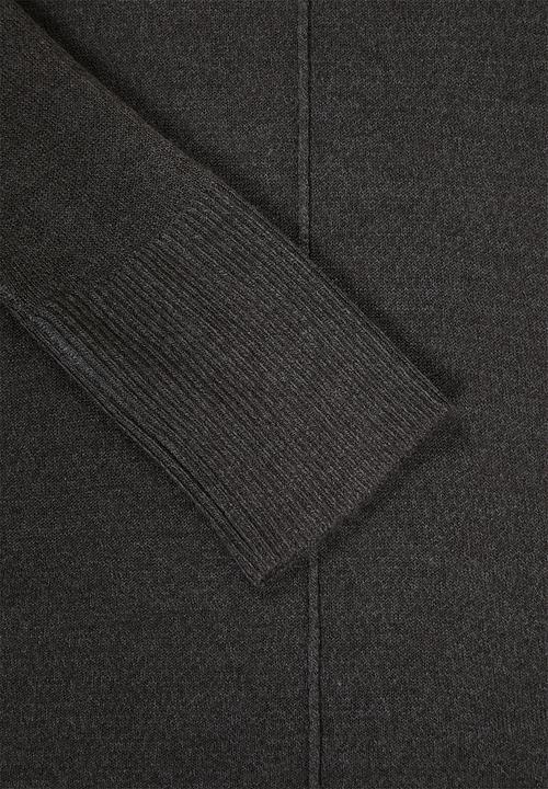 edit - Front seam crew neck - charcoal 