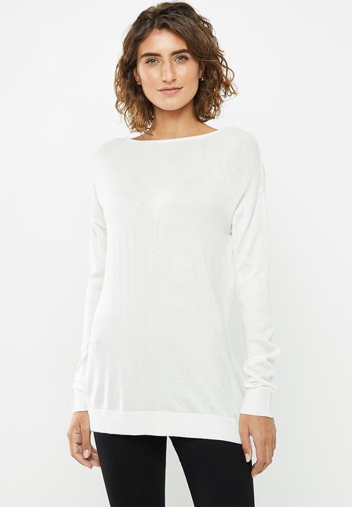 edit - V-back jersey - cream 