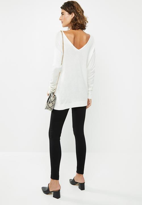edit - V-back jersey - cream 