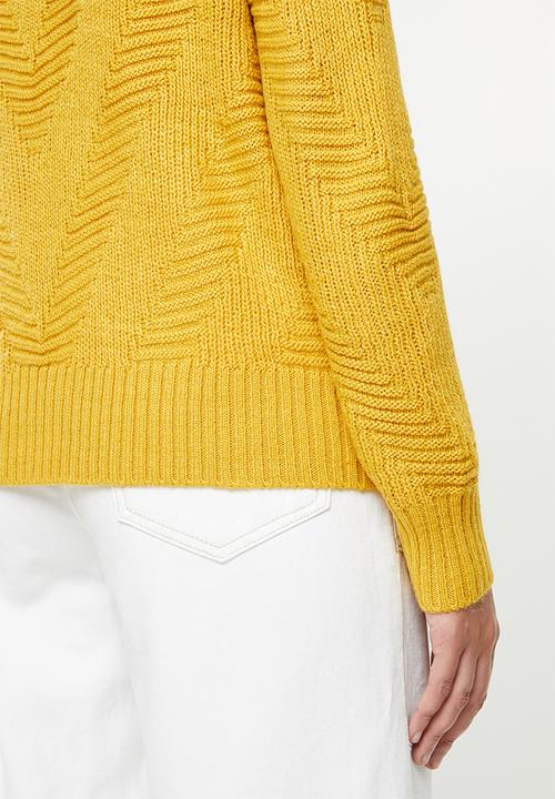 Vero Moda - Bandile long sleeve v-neck - yellow