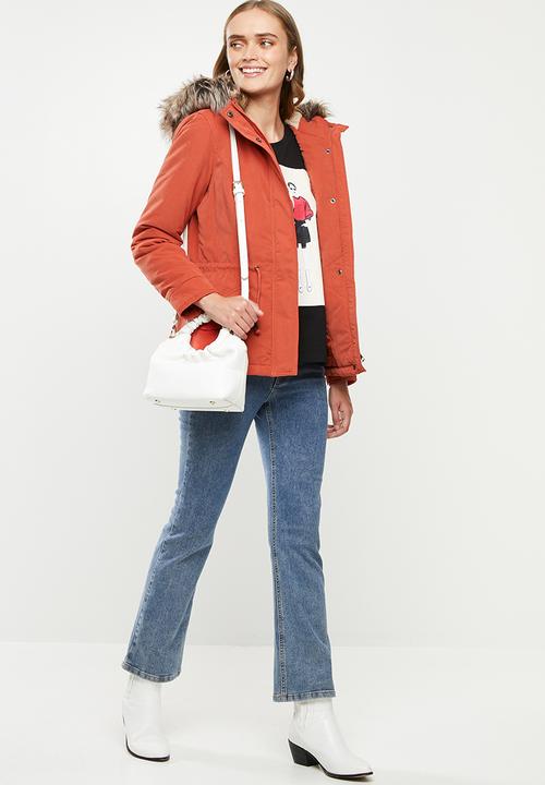 ONLY - New lucca parka jacket - orange 