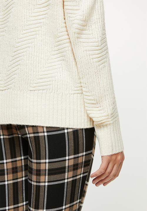 Vero Moda - Bandile long sleeve v-neck - neutral 