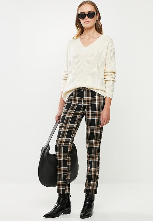 Vero Moda - Bandile long sleeve v-neck - neutral 