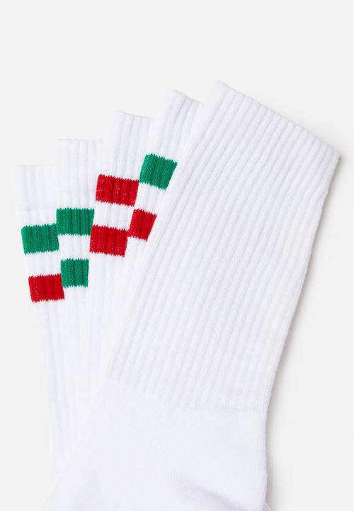 Brave Soul - 5 Pack sport socks - white