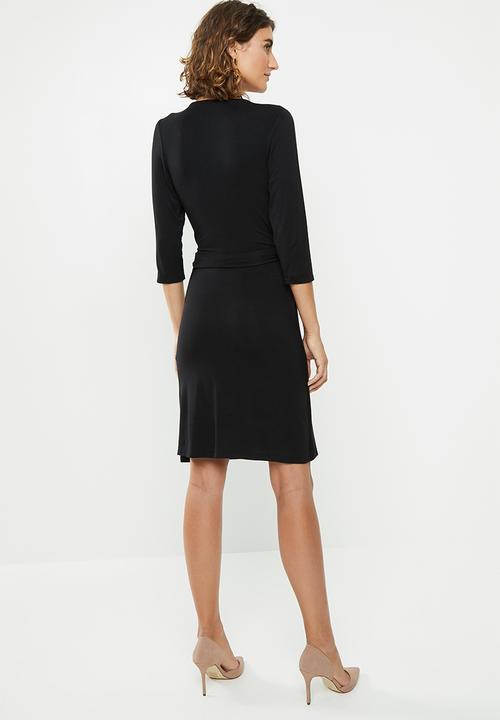 edit - Classic wrap dress - black