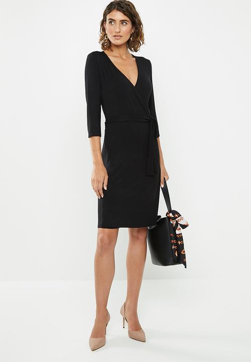 edit - Classic wrap dress - black