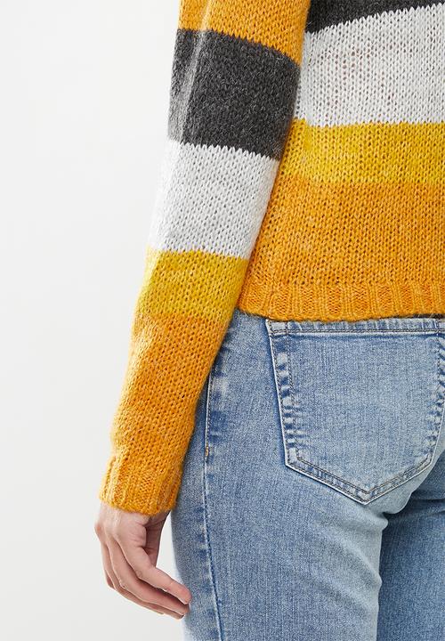 Jacqueline de Yong - Cordella pullover - cream & yellow 