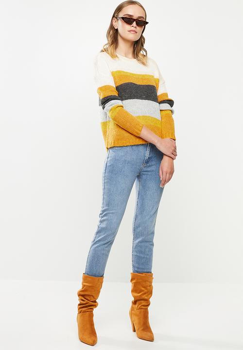 Jacqueline de Yong - Cordella pullover - cream & yellow 