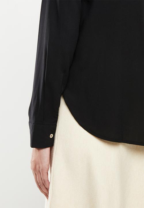 Jacqueline de Yong - Opal long sleeve shirt - black