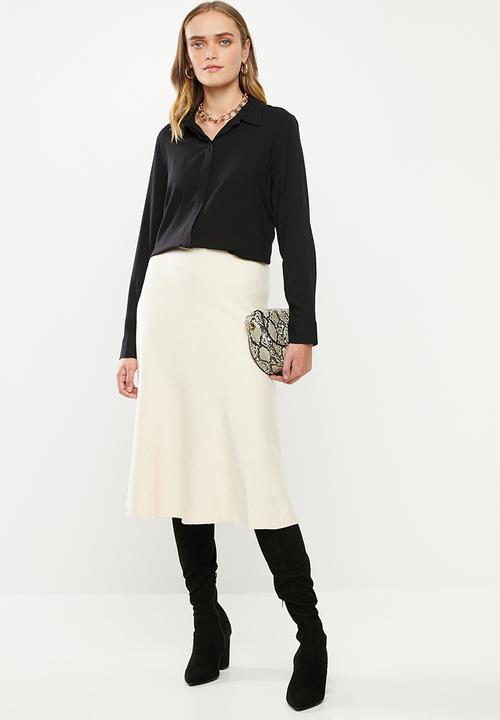 Jacqueline de Yong - Opal long sleeve shirt - black