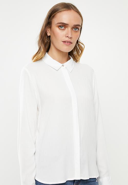 Jacqueline de Yong - Opal long sleeve shirt - white