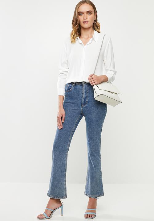 Jacqueline de Yong - Opal long sleeve shirt - white