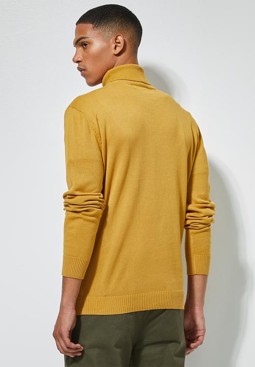 Superbalist - Premium slim fit roll neck knit - mustard