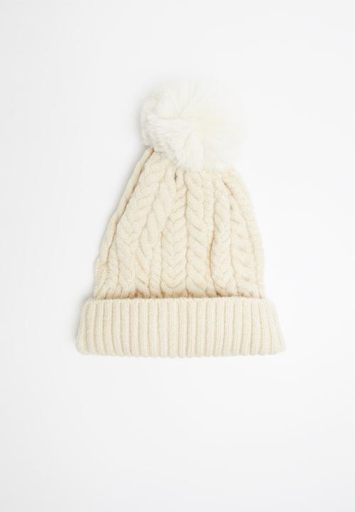 Superbalist - Lupe pom pom beanie - cream