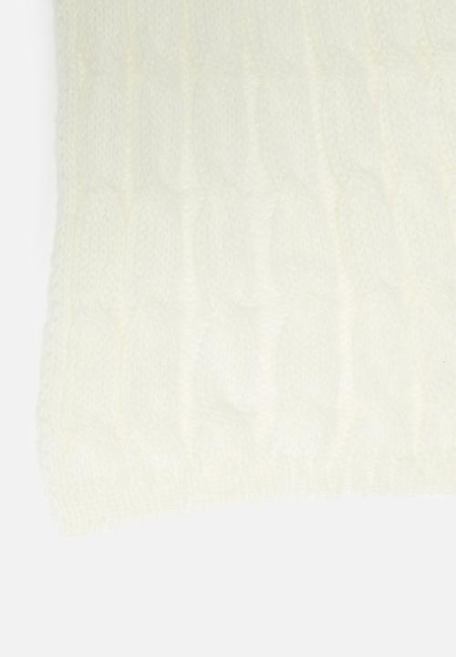 edit - Eustoma longer length scarf - white 