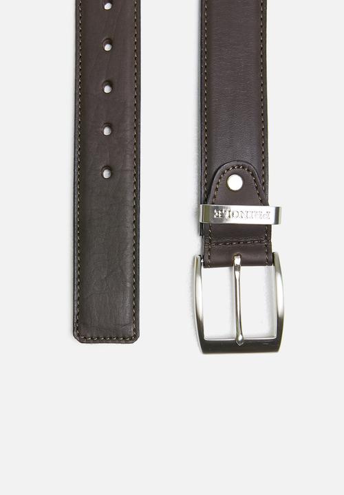 Pringle of Scotland - Oriano leather belt - brown
