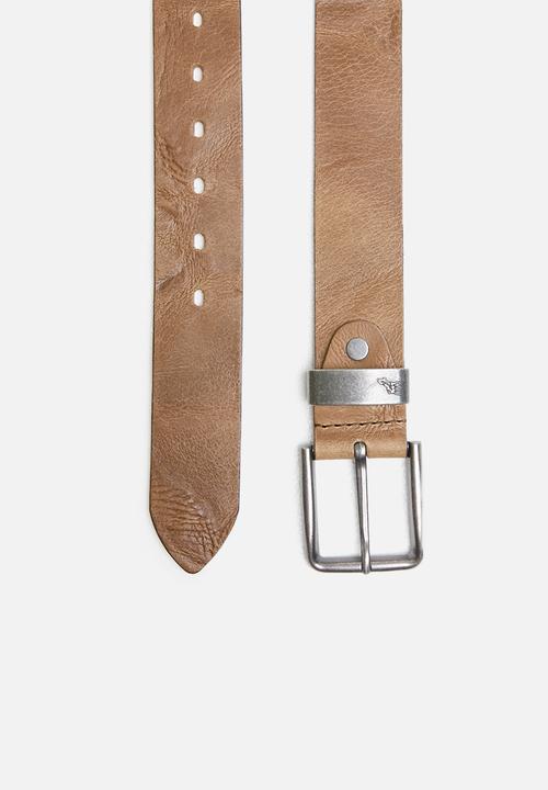POLO - Roland leather belt - brown