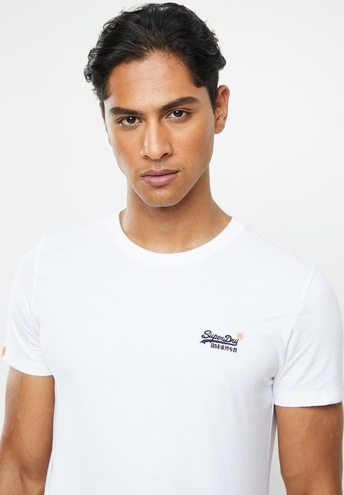 Superdry. - Orange label vintage embroidery tee - white