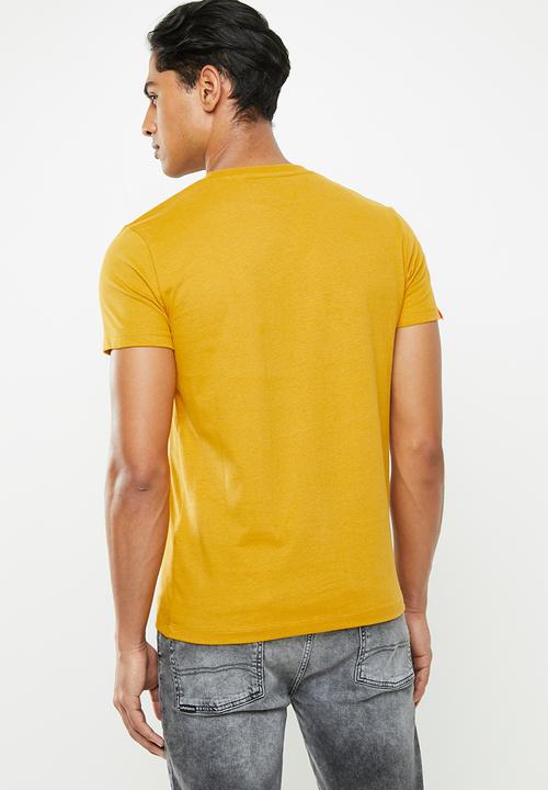 Superdry. - Ol vintage embroidery tee - yellow