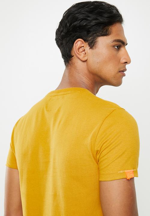 Superdry. - Ol vintage embroidery tee - yellow