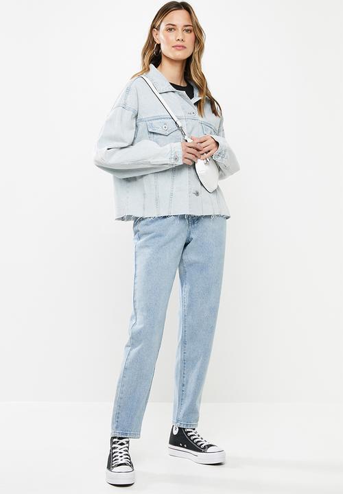 Cotton On - Oversized denim jacket - faded blue