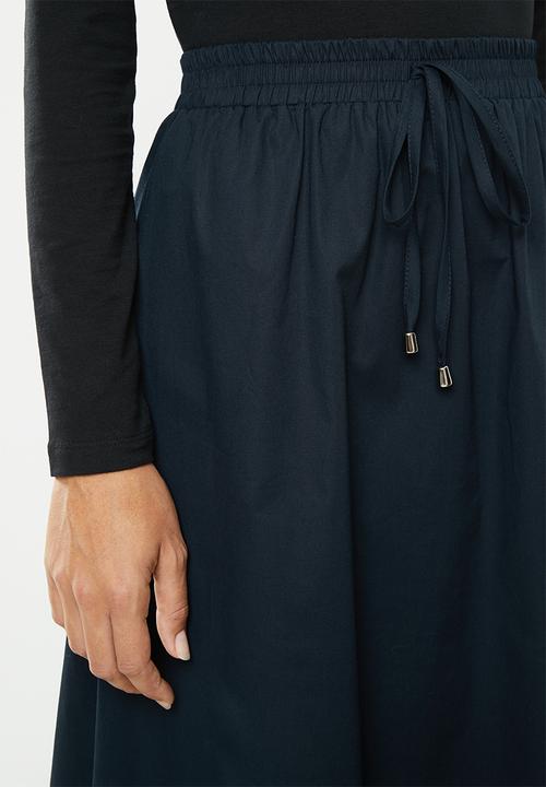 edit - Full skirt with elasticated band - navy