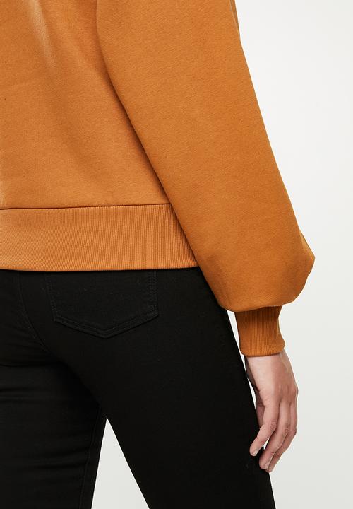 ONLY - Katy long sleeve o-neck sweat - brown 