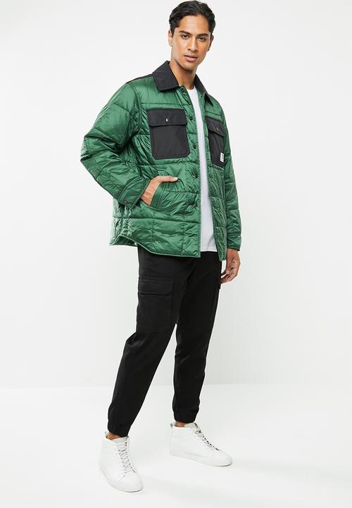 Diesel  - Welles quilted jacket - green & black 
