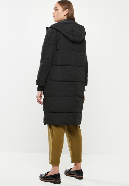 Jacqueline de Yong - Noble extra long padded jacket - black