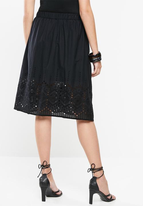 Jacqueline de Yong - Sweety knee skirt - black