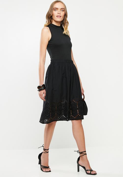 Jacqueline de Yong - Sweety knee skirt - black