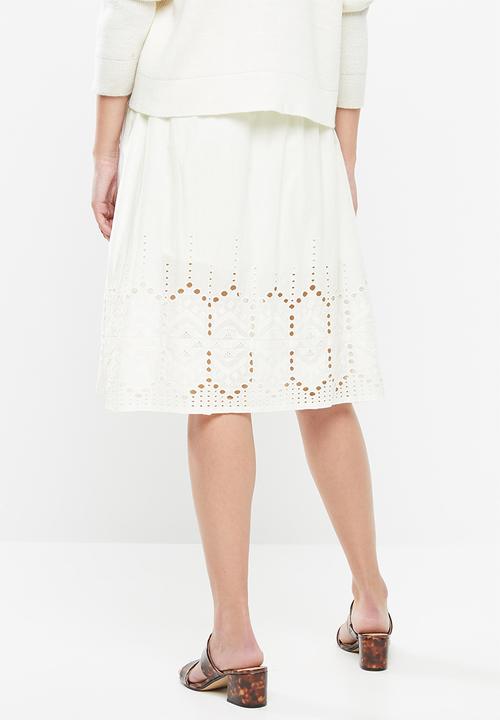 Jacqueline de Yong - Sweety knee skirt - cream