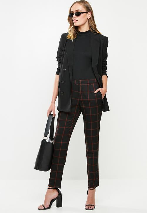 Jacqueline de Yong - Trixie pants - black & red