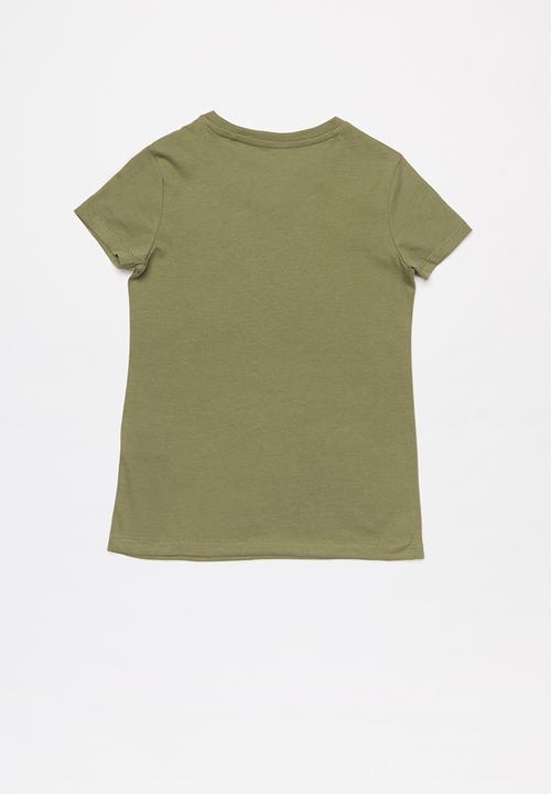 GUESS - Short sleeve Guess tee - khaki