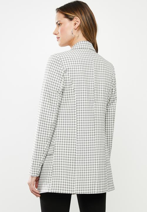 Missguided - Checked blazer - grey