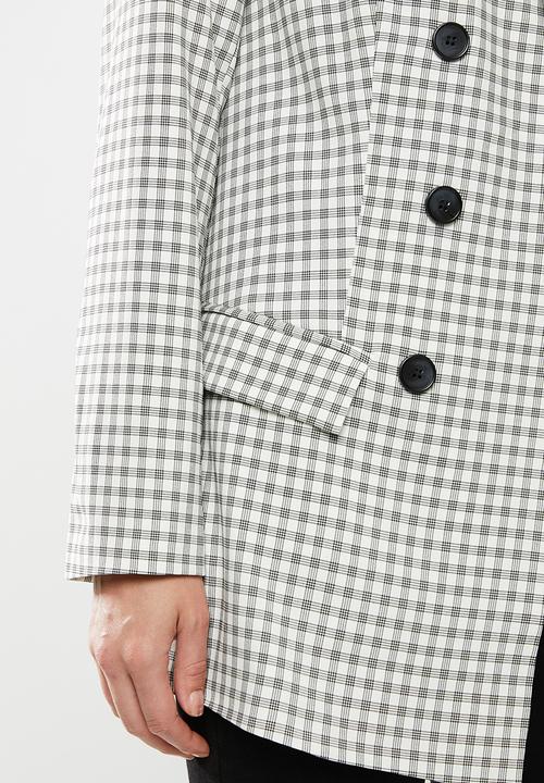 Missguided - Checked blazer - grey