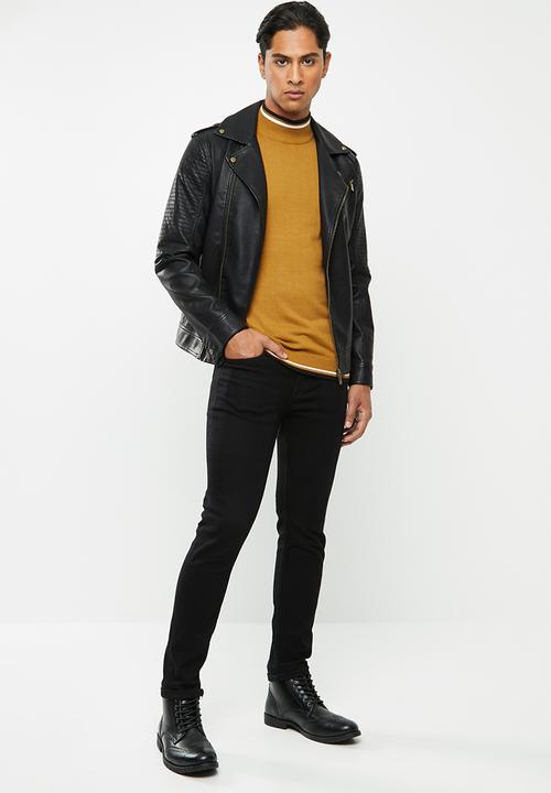 Brave Soul - Hallis turtleneck knitwear - mustard