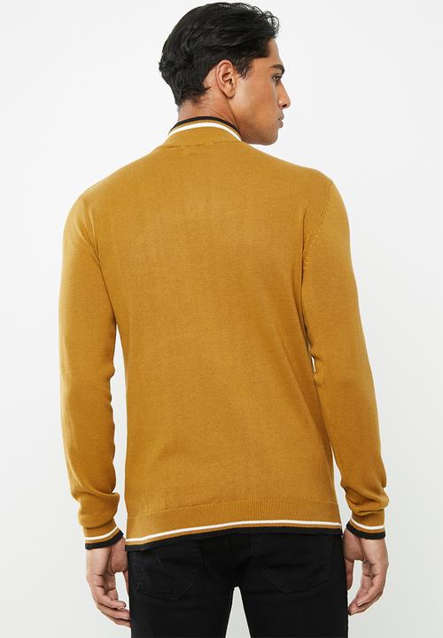 Brave Soul - Hallis turtleneck knitwear - mustard