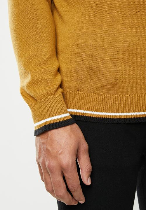 Brave Soul - Hallis turtleneck knitwear - mustard