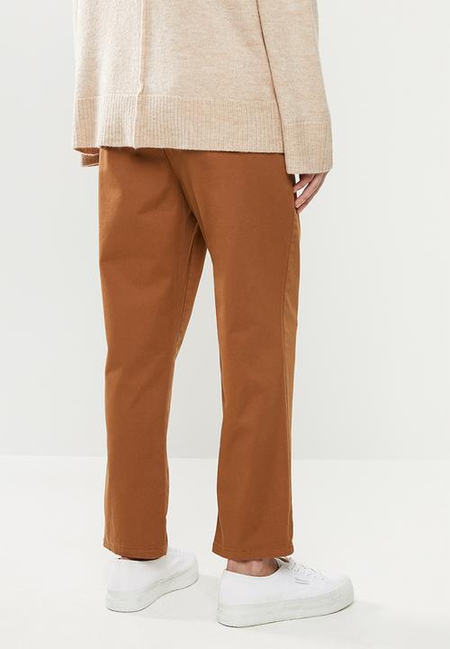 Cotton On - Ava tapered pants - brown