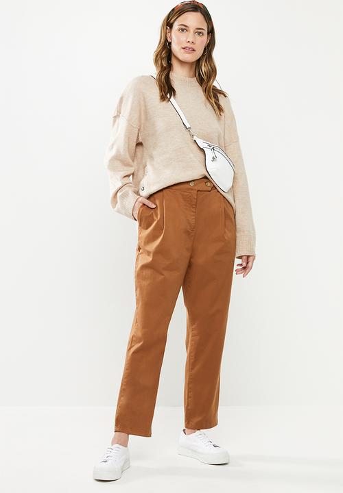 Cotton On - Ava tapered pants - brown