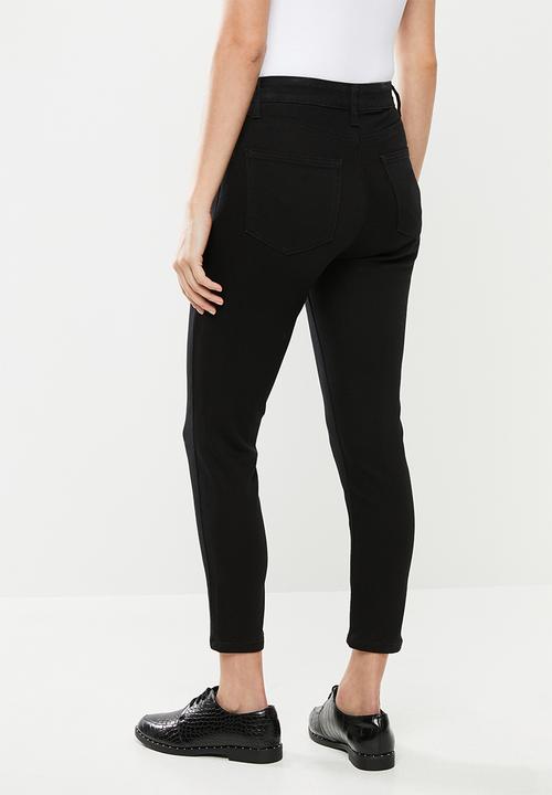 Cotton On - Mid rise cropped super stretch - black